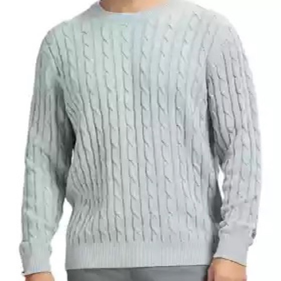 Izod Brown Cable Knit Sweater - Picture 3 of 3